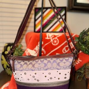 Coach Y2K purple patchwork bag ***SOLD***